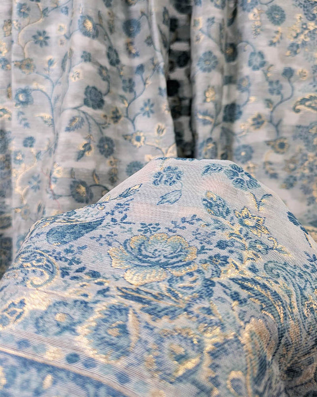 Pure Indian Kani Silk with Zari Work Shawl