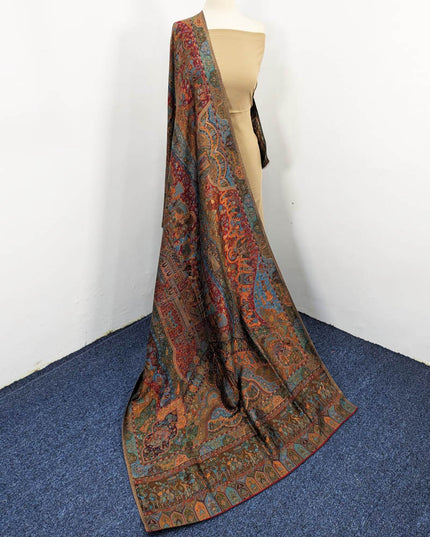 Premium Pure Indian Kani Silk with Zari Work Shawl