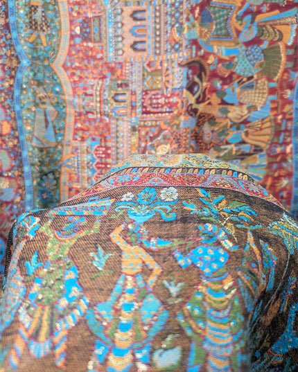 Premium Pure Indian Kani Silk with Zari Work Shawl