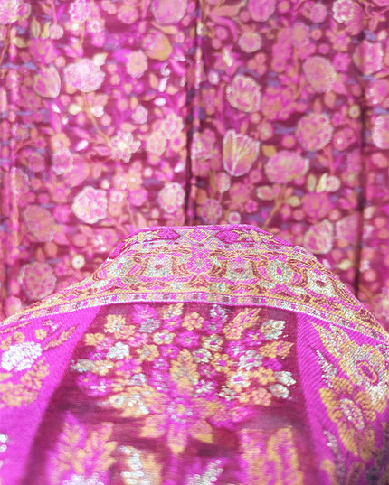Premium Pure Indian Kani Silk with Zari Work Shawl