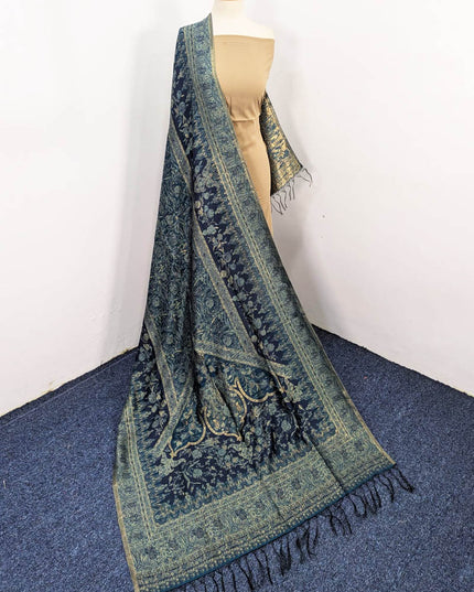 Luxury Pure Indian Kani Silk with Zari Work Shawl