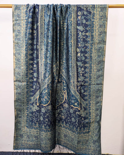 Luxury Pure Indian Kani Silk with Zari Work Shawl