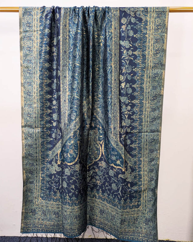 Luxury Pure Indian Kani Silk with Zari Work Shawl