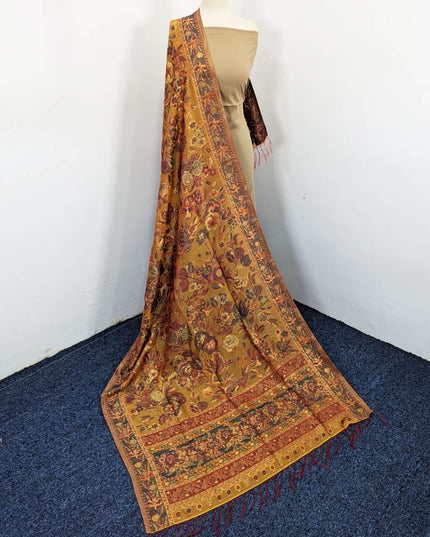 Pure Indian Kani Silk with Zari Work Shawl