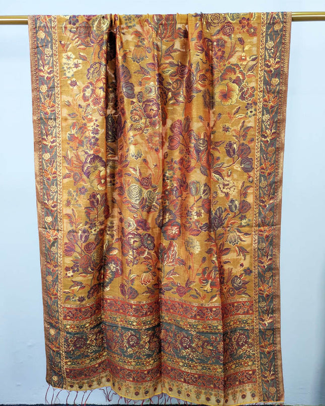 Pure Indian Kani Silk with Zari Work Shawl