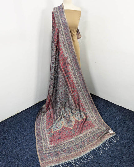 Fancy Pure Indian Kani Silk with Zari Work Shawl (Ready To Wear)