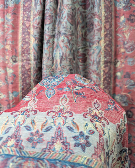 Fancy Pure Indian Kani Silk with Zari Work Shawl (Ready To Wear)