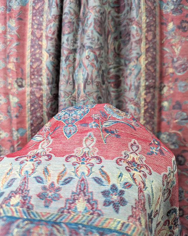 Fancy Pure Indian Kani Silk with Zari Work Shawl (Ready To Wear)