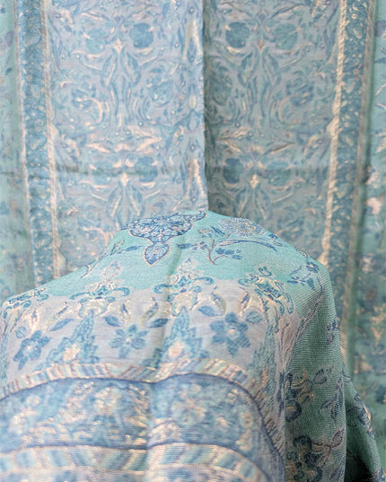 Premium Pure Indian Kani Silk with Zari Work Shawl