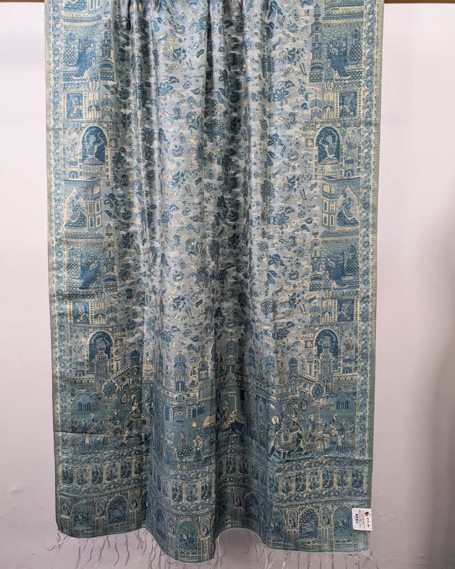 Exquisite Pure Indian Kani Silk with Zari Work Shawl