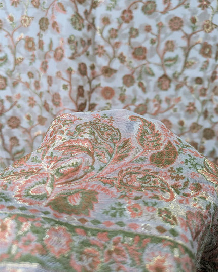 Pure Indian Kani Silk with Zari Work Shawl (Ready To Wear)