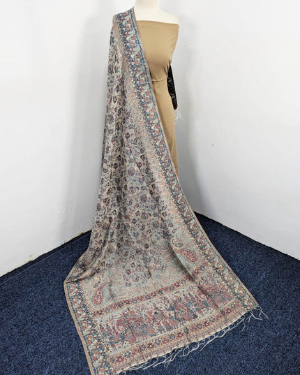 Fancy Pure Indian Kani Silk with Zari Work Shawl