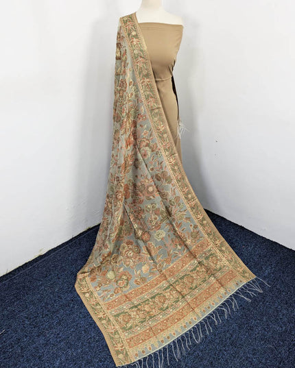 Premium Pure Indian Kani Silk with Zari Work Shawl