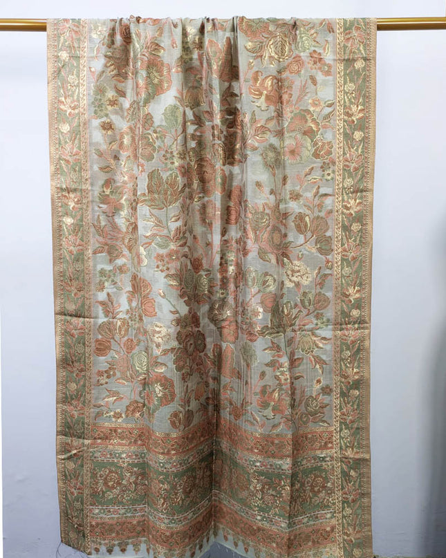 Premium Pure Indian Kani Silk with Zari Work Shawl