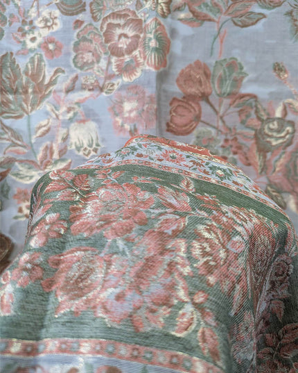 Premium Pure Indian Kani Silk with Zari Work Shawl