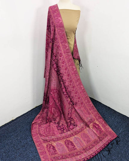 Exquisite Pure Indian Kani Silk with Zari Work Shawl