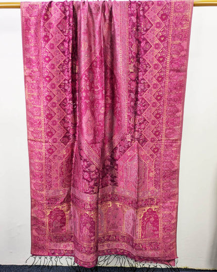 Exquisite Pure Indian Kani Silk with Zari Work Shawl