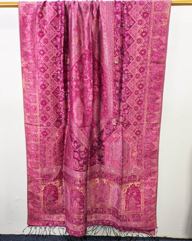 Exquisite Pure Indian Kani Silk with Zari Work Shawl