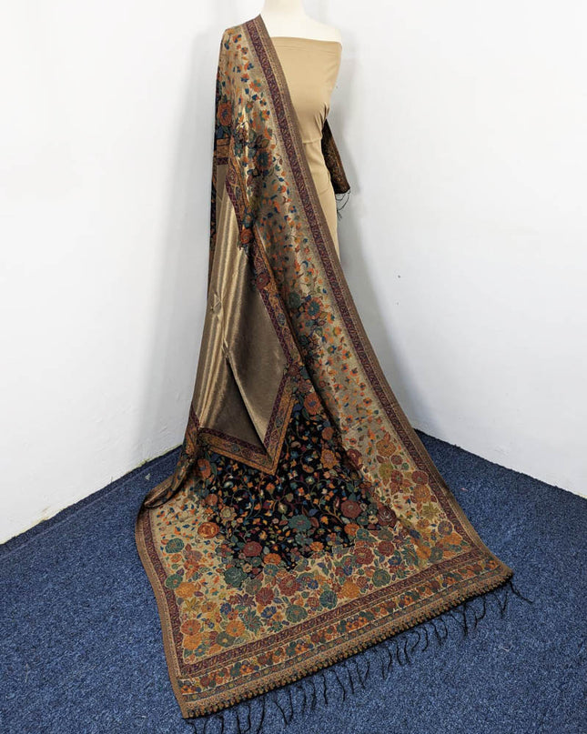 Pure Indian Moonlight Kani Shawl (Ready To Wear)