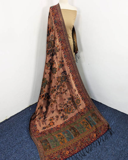 Floral Bunches Moonlight Kani Shawl (Ready To Wear)