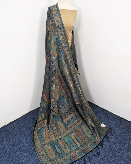 Boxes Pattern Kani Silk - Shawl (Ready To Wear)