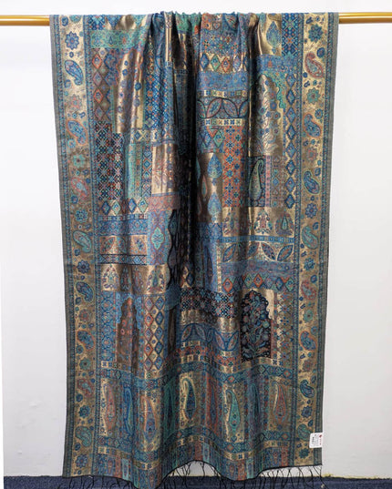 Boxes Pattern Kani Silk - Shawl (Ready To Wear)