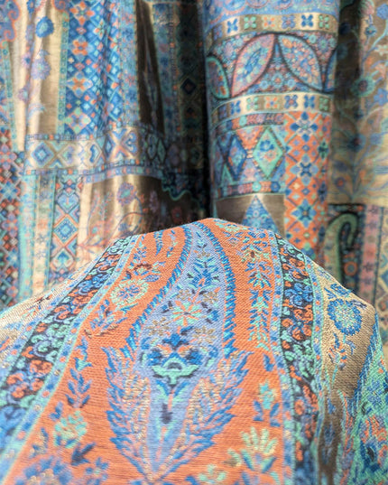 Boxes Pattern Kani Silk - Shawl (Ready To Wear)