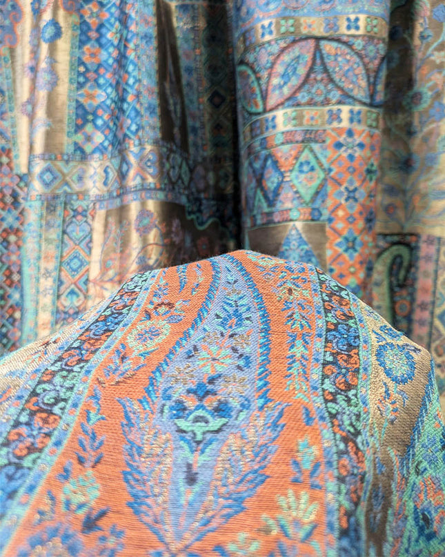 Boxes Pattern Kani Silk - Shawl (Ready To Wear)