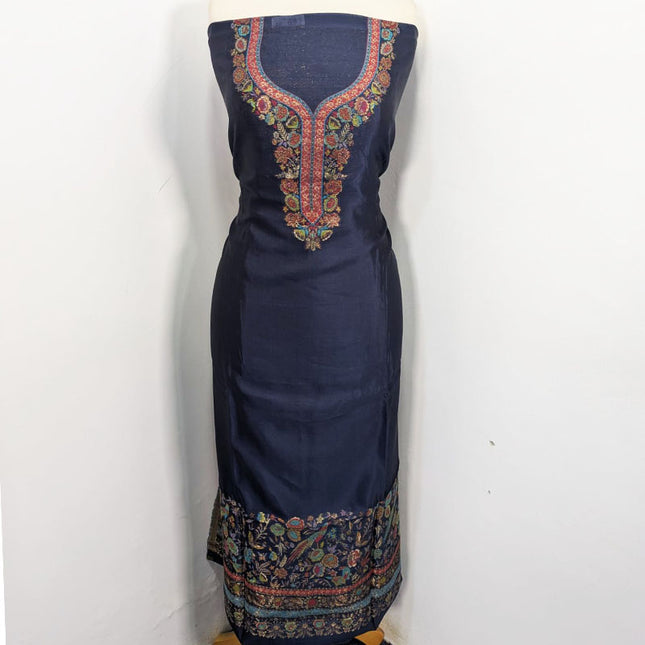 Premium Pure Indian Kani Silk with Zari Work 3PC Unstitched