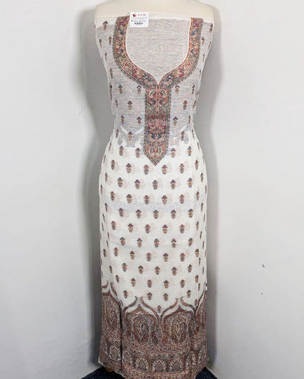 Fancy Zari Work Pure Indian Kani Silk 3PC Unstitched