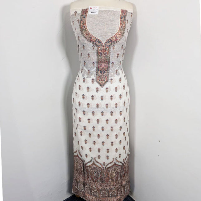 Fancy Zari Work Pure Indian Kani Silk 3PC Unstitched