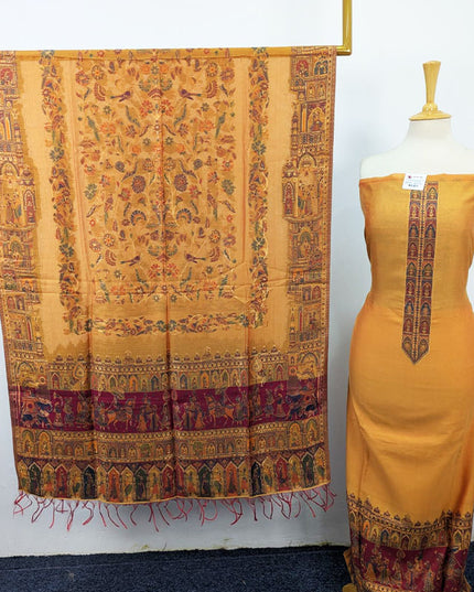 Pure Indian Kani Silk with Zari Work 3PC Unstitched