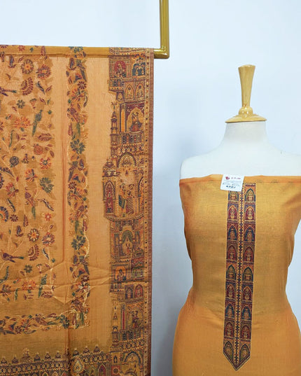 Pure Indian Kani Silk with Zari Work 3PC Unstitched