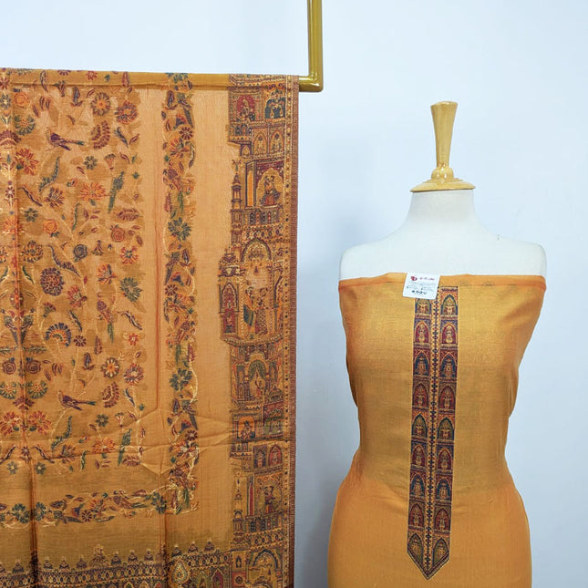 Pure Indian Kani Silk with Zari Work 3PC Unstitched