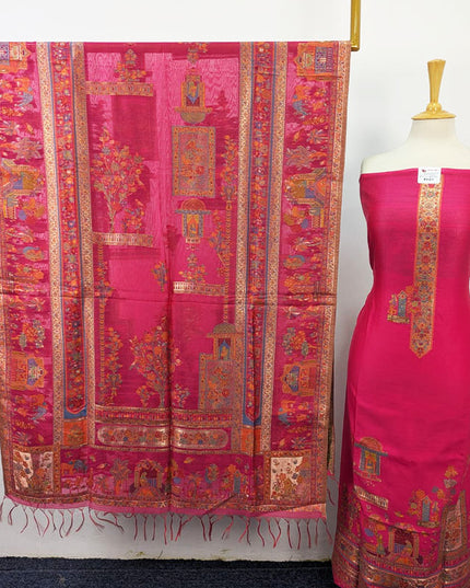 Premium Pure Indian Kani Silk with Moonlight Work 3PC Unstitched