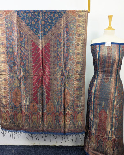 Luxury Pure Indian Kani Silk with Moonlight Work 3PC Unstitched