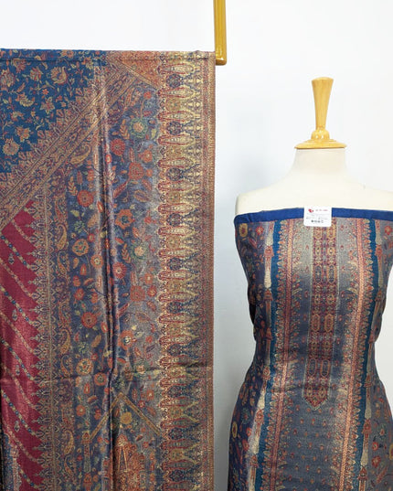 Luxury Pure Indian Kani Silk with Moonlight Work 3PC Unstitched