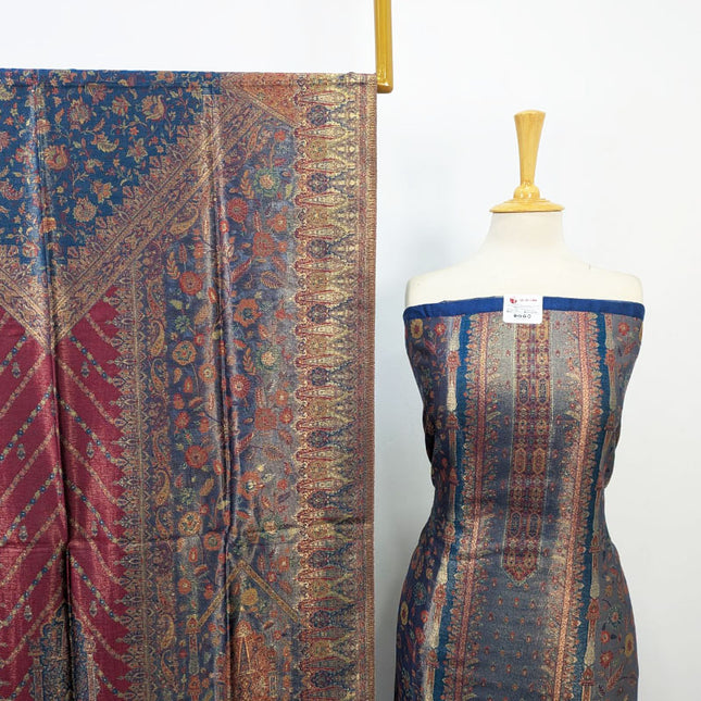 Luxury Pure Indian Kani Silk with Moonlight Work 3PC Unstitched