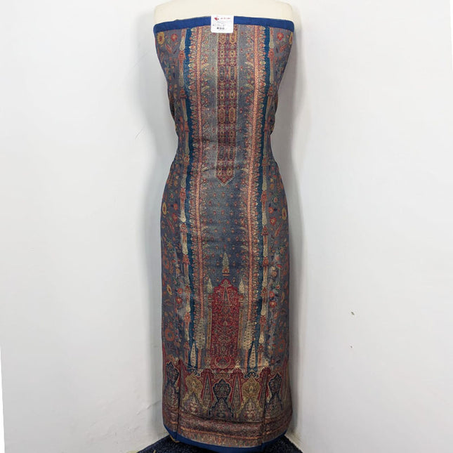 Luxury Pure Indian Kani Silk with Moonlight Work 3PC Unstitched