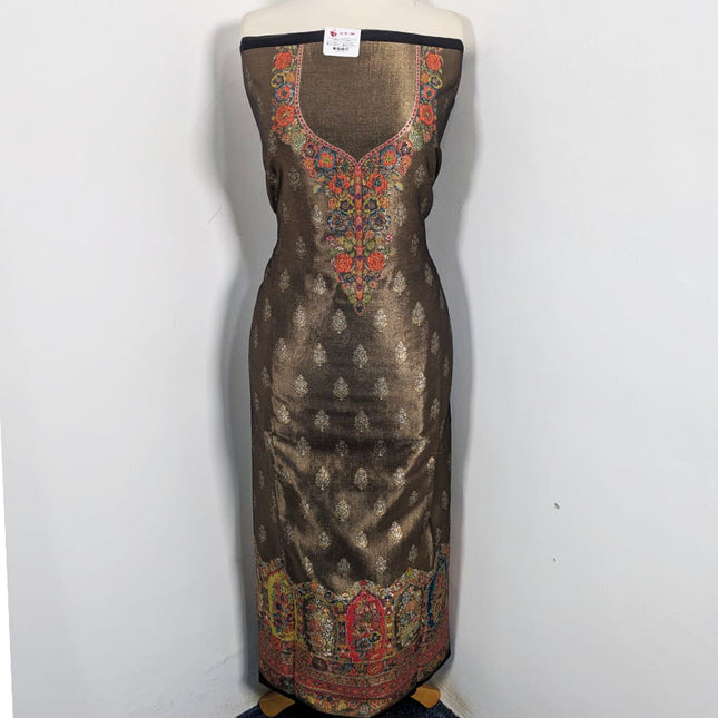 Exquisite Pure Indian Kani Silk with Moonlight Work 3PC Unstitched