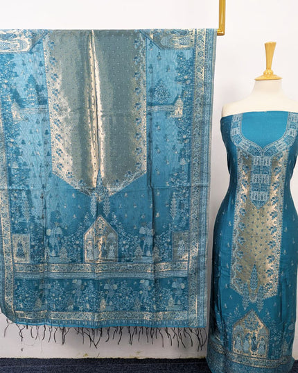 Premium Pure Indian Kani Silk with Moonlight Work 3PC Unstitched