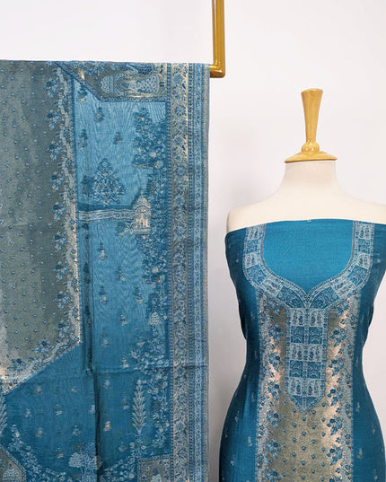 Premium Pure Indian Kani Silk with Moonlight Work 3PC Unstitched