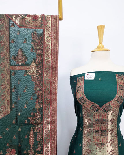 Luxury Pure Indian Kani Silk with Moonlight Work 3PC Unstitched