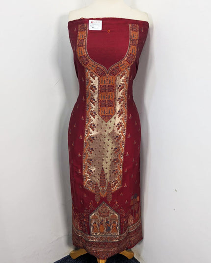 Pure Indian Kani Silk with Moonlight Work 3PC Unstitched