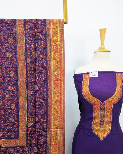 Exquisite Pure Indian Kani Silk with Moonlight Work 3PC Unstitched