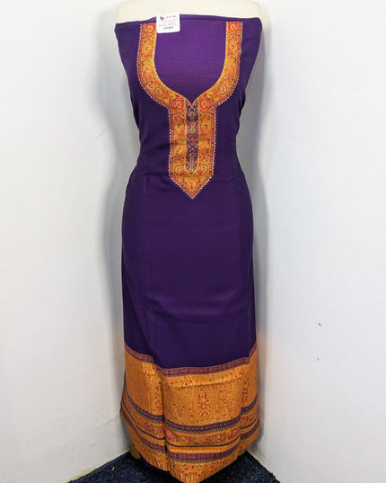 Exquisite Pure Indian Kani Silk with Moonlight Work 3PC Unstitched