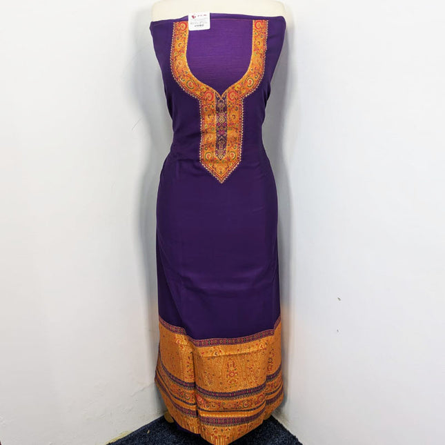 Exquisite Pure Indian Kani Silk with Moonlight Work 3PC Unstitched