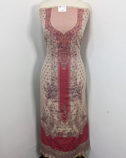 Fancy Zari Work Pure Indian Kani Silk 3PC Unstitched