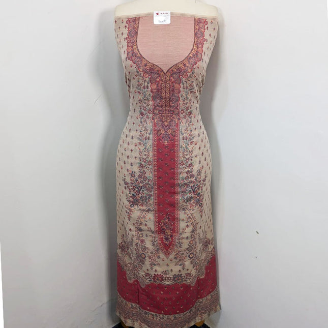 Fancy Zari Work Pure Indian Kani Silk 3PC Unstitched