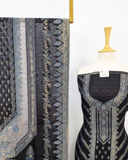 Luxury Pure Indian Kani Silk with Zari Work 3PC Unstitched